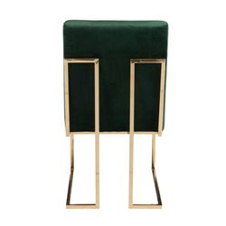 Silla de terciopelo verde, 50x67x91 cm