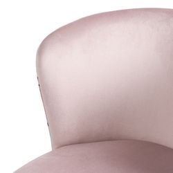 Velvet and steel chair in pink and multicolor, 58 x 52 x 77 cm