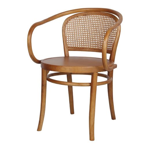 Brown Wood Desmond Chair, 56x51.5x83cm