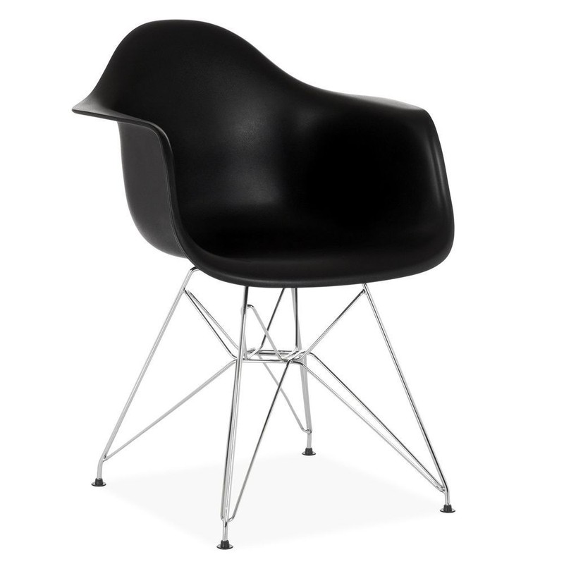 Stuhl P018 PP schwarz verchromte HF-Beine
