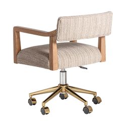 Καρέκλα γραφείου Nozay Polyester σε φυσικό χρώμα, 55 x 57 x 74 cm
