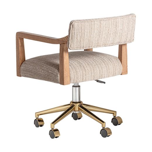 Nozay Polyester Skrivbordsstol i Natur, 55 x 57 x 74 cm