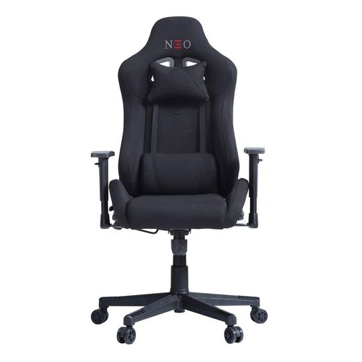 Gamerstol i svart konstläder, 70 x 70 x 124/134 cm | neo-pro