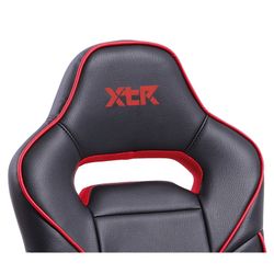 Svart/röd gamerstol i konstläder, 60 x 60 x 98/108 cm | xtr junior