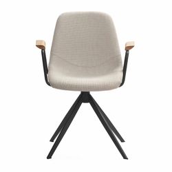 Chaise pivotante en tissu beige, 61 x 59 x 66-81 cm | Tali