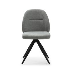 Drehstuhl aus grauem Stoff, 49,5 x 60 x 85 cm | Tamara