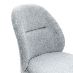 Drehstuhl aus grauem Stoff, 49,5 x 60 x 85 cm | Tamara