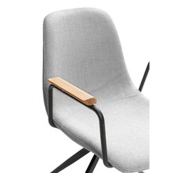 Chaise pivotante en tissu gris, 61 x 59 x 66-81 cm | Tali