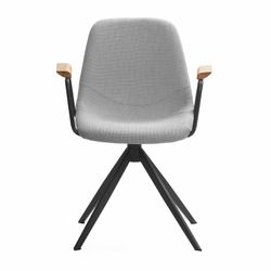 Chaise pivotante en tissu gris, 61 x 59 x 66-81 cm | Tali