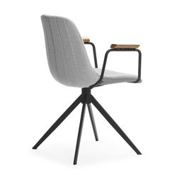 Chaise pivotante en tissu gris, 61 x 59 x 66-81 cm | Tali