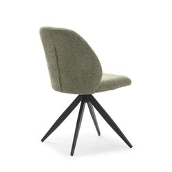 Zielony obrotowy fotel materiałowy, 49,5 x 60 x 85 cm | Tamara