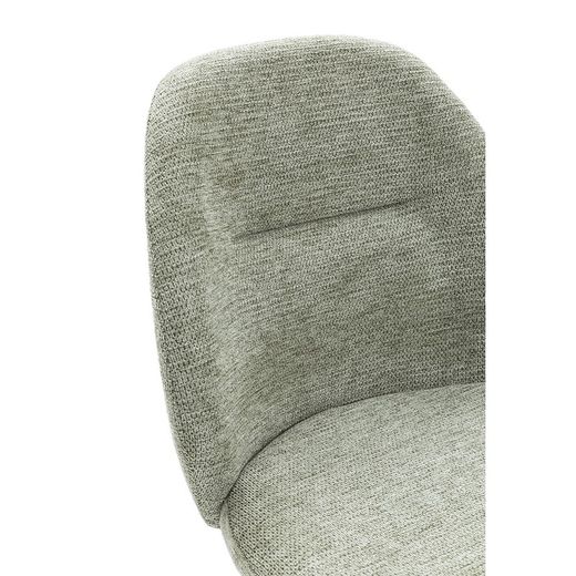 Zielony obrotowy fotel materiałowy, 49,5 x 60 x 85 cm | Tamara