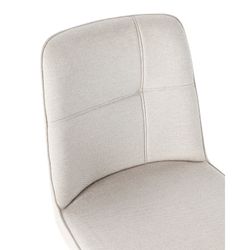 Fauteuil pivotant en tissu beige et métal, 46 x 56 x 85,5 cm | Tirsa