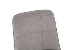 Fauteuil pivotant en tissu et métal gris, 46 x 56 x 85,5 cm | Tirsa