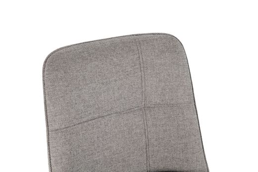 Fauteuil pivotant en tissu et métal gris, 46 x 56 x 85,5 cm | Tirsa