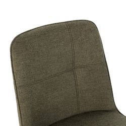 Swivel chair in fabric and metal, green, 46 x 56 x 85.5 cm | Tirsa