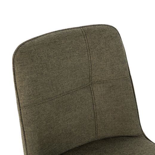 Swivel chair in fabric and metal, green, 46 x 56 x 85.5 cm | Tirsa