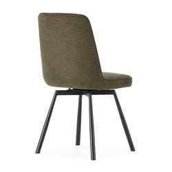 Swivel chair in fabric and metal, green, 46 x 56 x 85.5 cm | Tirsa