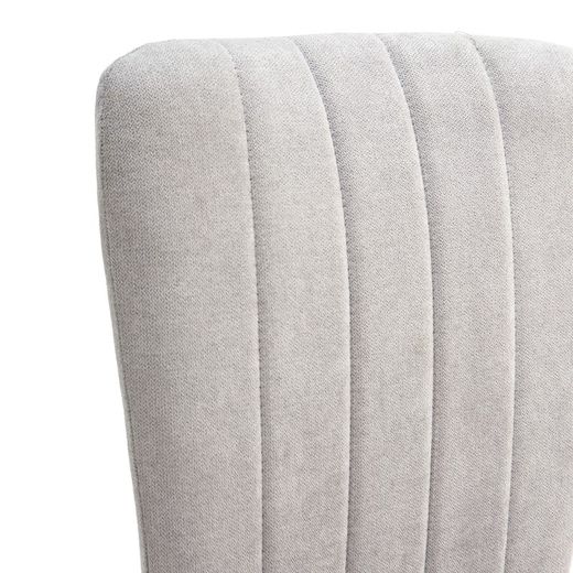 Fabric and metal chair in grey, 42,5 x 58 x 96 cm | Holly