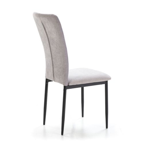Fabric and metal chair in grey, 42,5 x 58 x 96 cm | Holly
