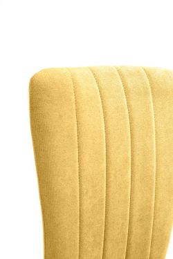 Cadeira em tecido mostarda e metal, 42,5 x 58 x 96 cm | Holly