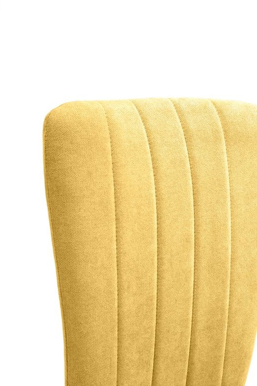 Mustard fabric and metal chair, 42,5 x 58 x 96 cm | Holly
