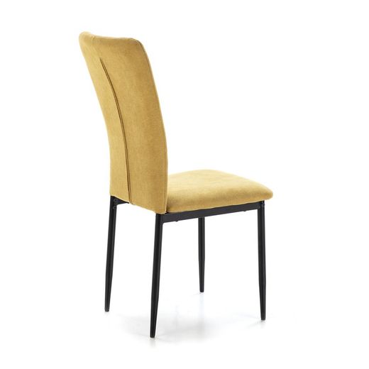 Mustard fabric and metal chair, 42,5 x 58 x 96 cm | Holly