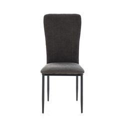 Chaise en tissu et métal noir, 42,5 x 58 x 96 cm | Holly