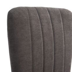 Chaise en tissu et métal noir, 42,5 x 58 x 96 cm | Holly