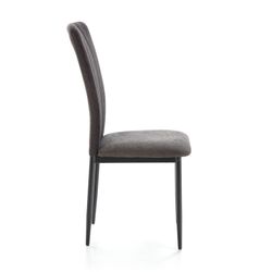 Chaise en tissu et métal noir, 42,5 x 58 x 96 cm | Holly