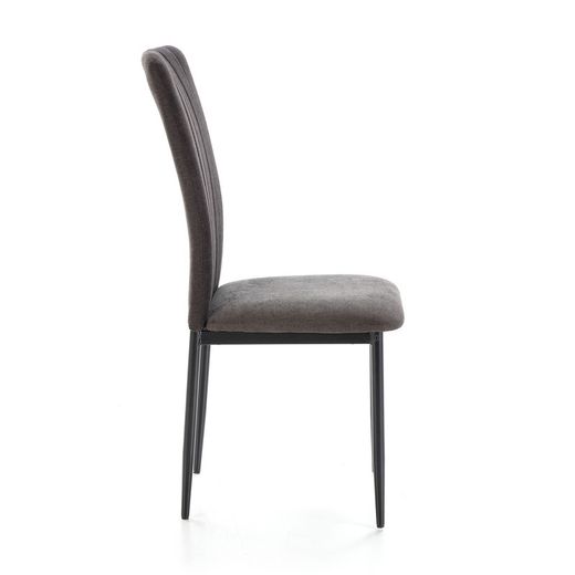 Chaise en tissu et métal noir, 42,5 x 58 x 96 cm | Holly