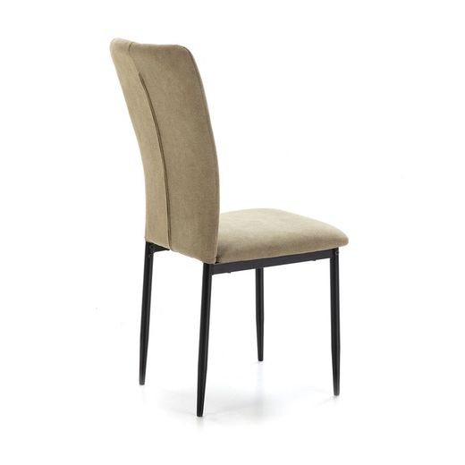 Stoffen en metalen stoel in groen, 42,5 x 58 x 96 cm | Holly