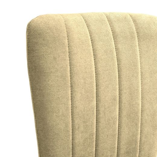 Stoffen en metalen stoel in groen, 42,5 x 58 x 96 cm | Holly