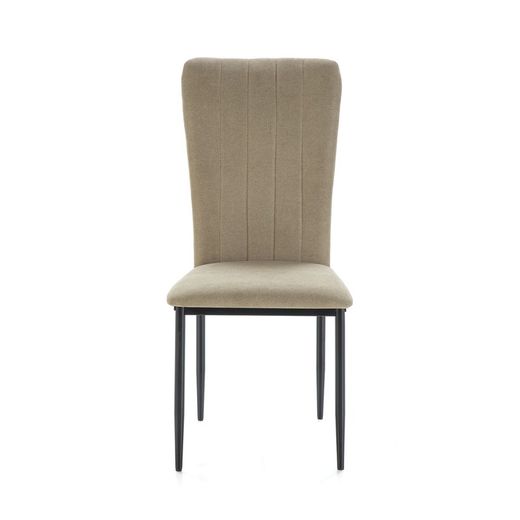 Stoffen en metalen stoel in groen, 42,5 x 58 x 96 cm | Holly