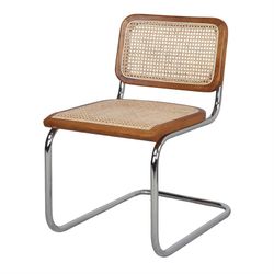 Kiev Stål, Rotting och Brunt trä Stol, 46x65x79 cm