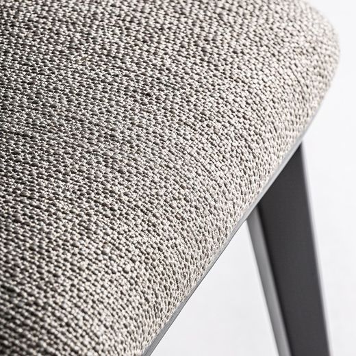 Chaise Labege en Bois d'Hévéa Gris/Noir, 62 x 60 x 78 cm