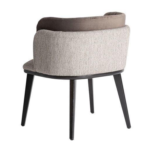 Chaise Labege en Bois d'Hévéa Gris/Noir, 62 x 60 x 78 cm