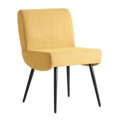 Silla Lavoria Chenilla 48x58x76 cm Mostaza