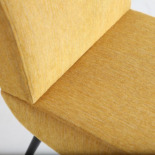 Silla Lavoria Chenilla 48x58x76 cm Mostaza