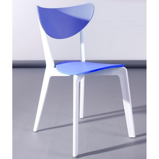 Lina Chair White/Blue, 43x50'5x77cm