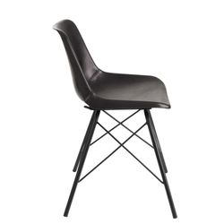 Loft Chair Leer / Metaal Zwart