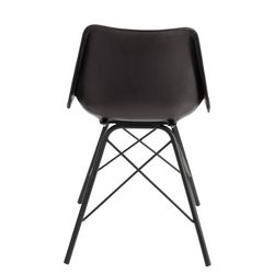 Loft Chair Leer / Metaal Zwart