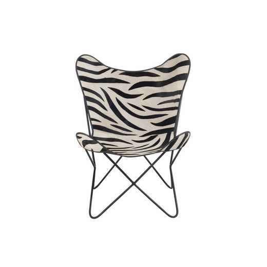 Zebra Lounge Chair van leer / metaal