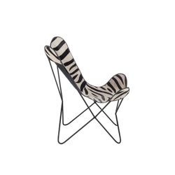 Zebra Lounge Chair van leer / metaal