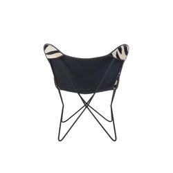 Zebra Lounge Chair van leer / metaal