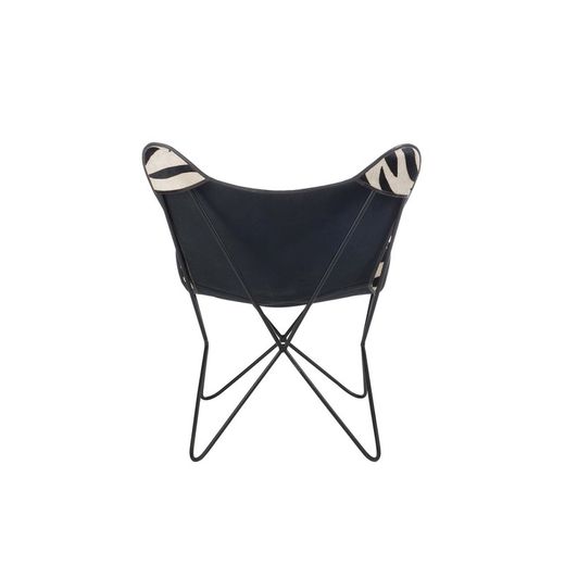 Zebra Lounge Chair van leer / metaal