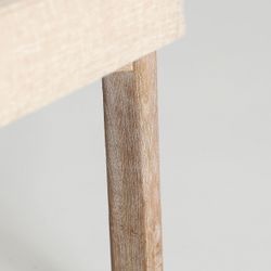 Silla madera de olmo y lino en natural beige, 61 x 58 x 72 cm | Kai