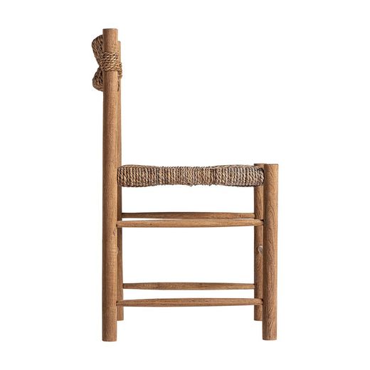 Chaise Manhula en bois de teck naturel, 46 x 46 x 83 cm