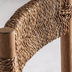 Chaise Manhula en bois de teck naturel, 46 x 46 x 83 cm