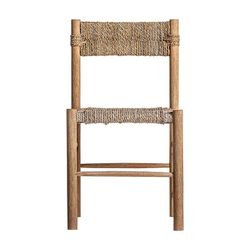 Chaise Manhula en bois de teck naturel, 46 x 46 x 83 cm